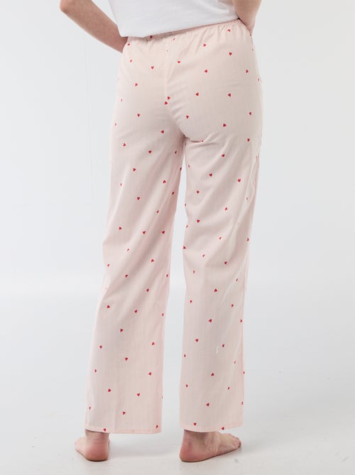 Calças de pijama em popelina - Kiabi