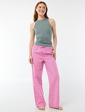 Calças de pijama em popelina