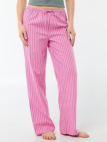 Calças de pijama em popelina