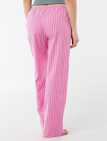 Calças de pijama em popelina