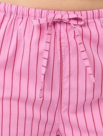 Calças de pijama em popelina