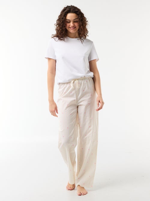 Calças de pijama estampadas de algodão - Kiabi