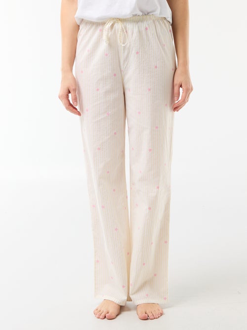 Calças de pijama estampadas de algodão - Kiabi