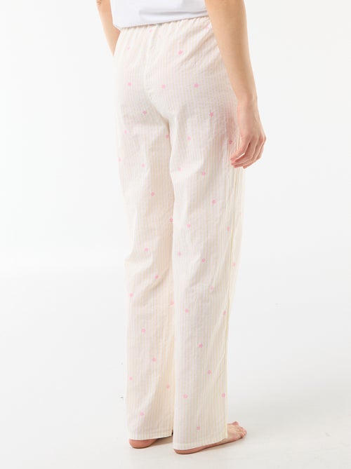Calças de pijama estampadas de algodão - Kiabi
