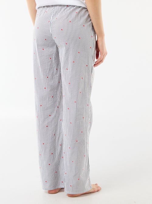 Calças de pijama estampadas de algodão - Kiabi