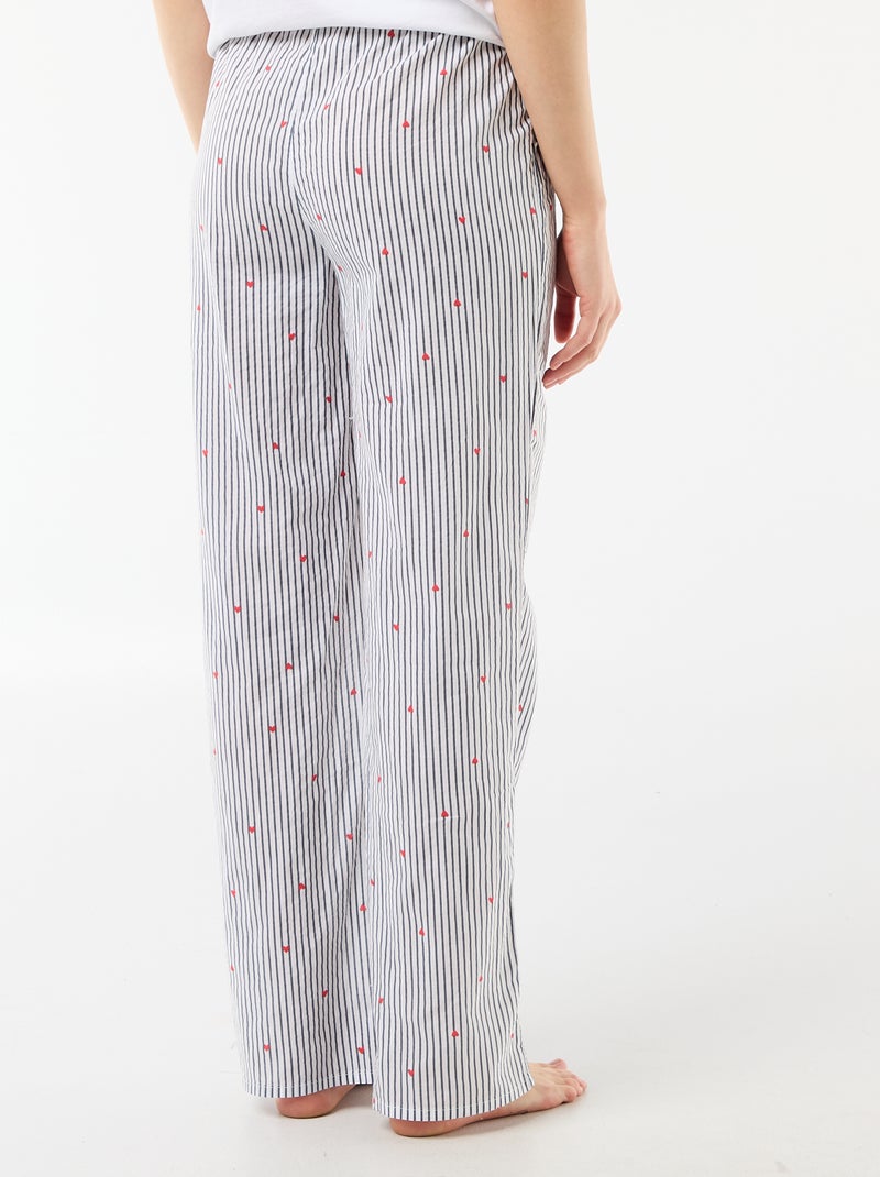 Calças de pijama estampadas de algodão Azul - Kiabi