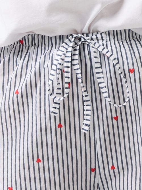 Calças de pijama estampadas de algodão - Kiabi