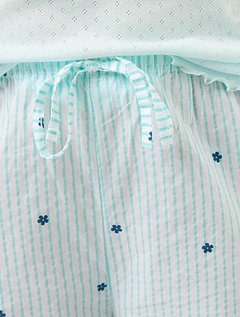 Calças de pijama estampadas de algodão