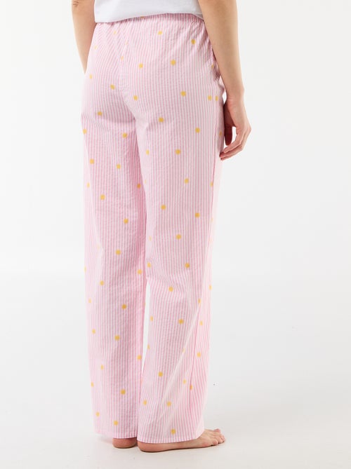 Calças de pijama estampadas de algodão - Kiabi