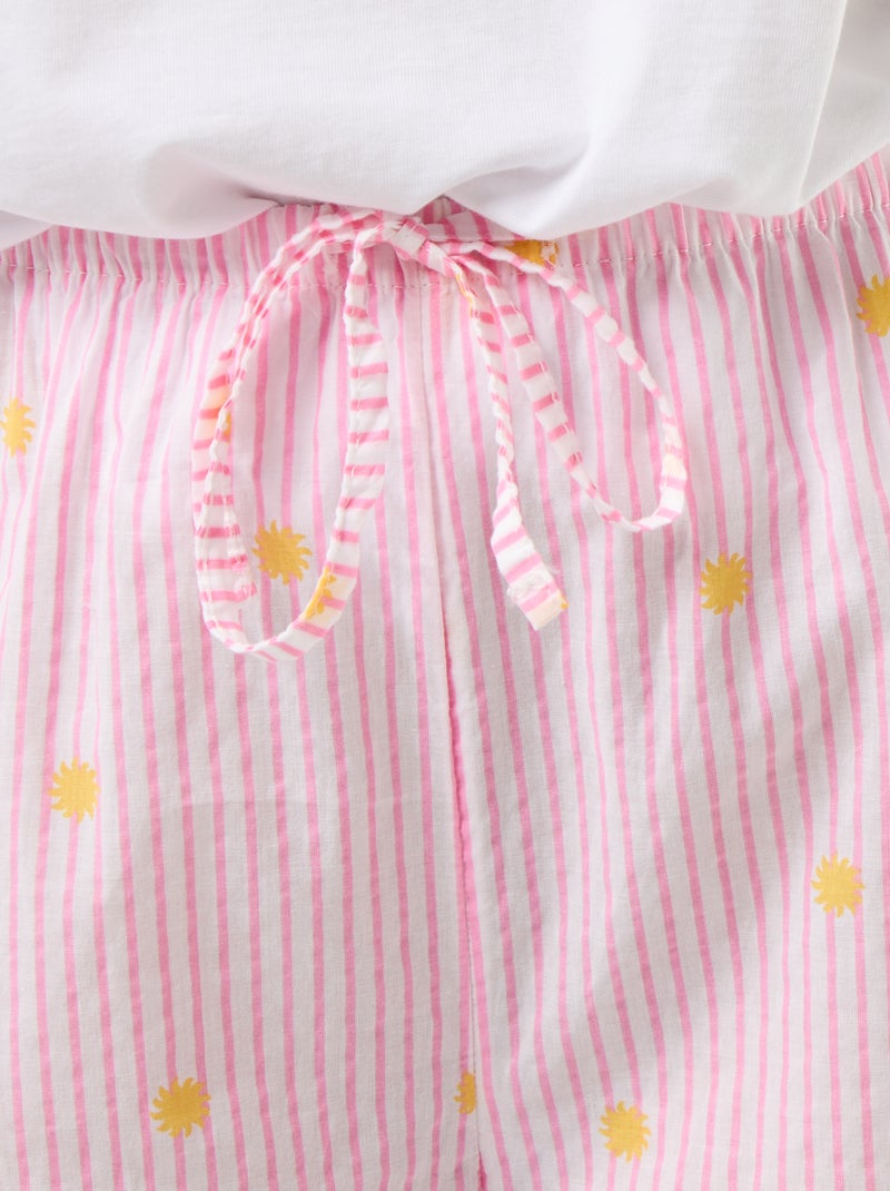 Calças de pijama estampadas de algodão Laranja - Kiabi