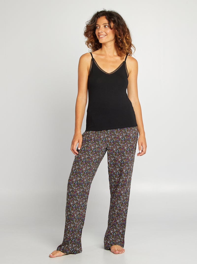 Calças de pijama florais VERDE - Kiabi