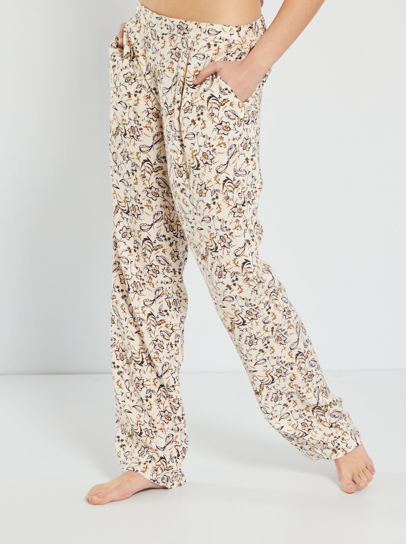 Calças de pijama fluidas estampadas ROSA - Kiabi