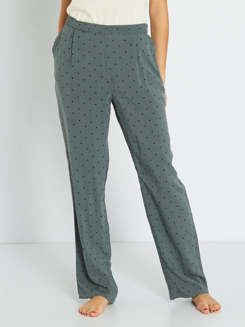 Calças de pijama fluidas VERDE - Kiabi