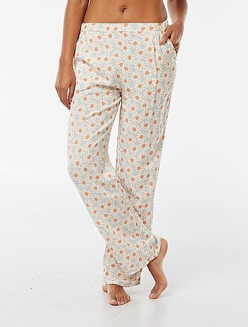 Calças de pijama largas