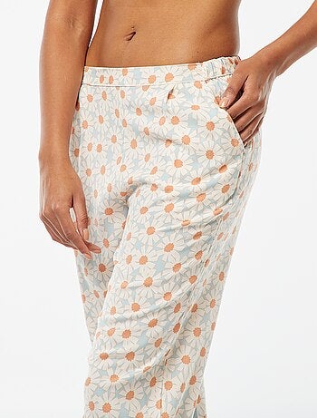 Calças de pijama largas