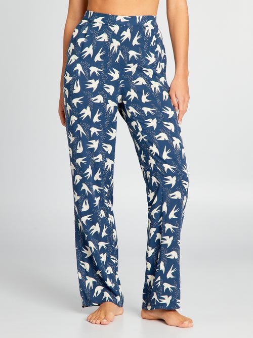 Calças de pijama largas estampadas - Kiabi