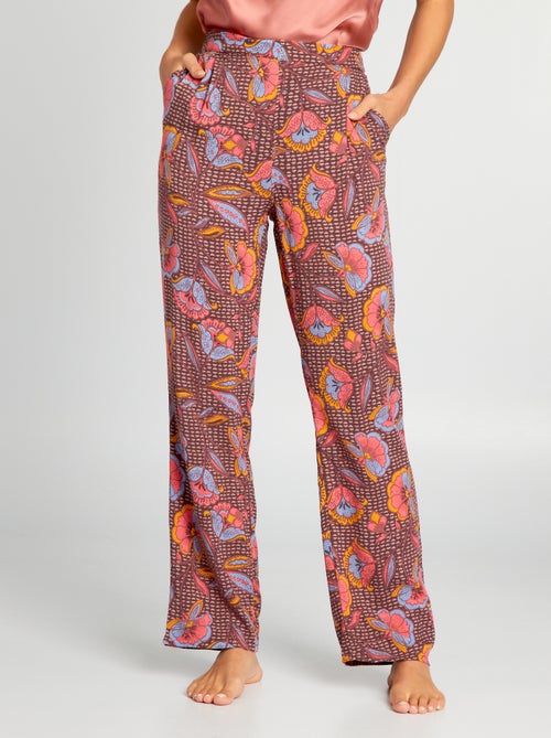 Calças de pijama largas estampadas - Kiabi