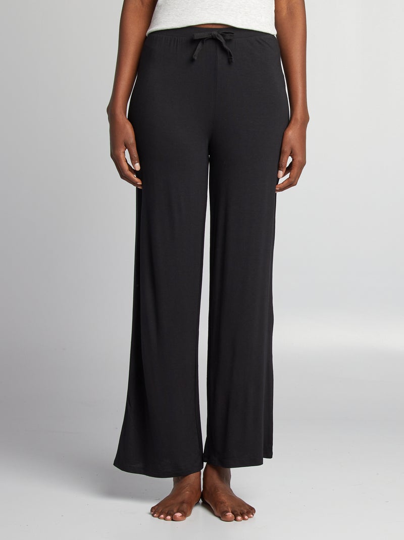 Calças de pijama largas fluidas Preto - Kiabi