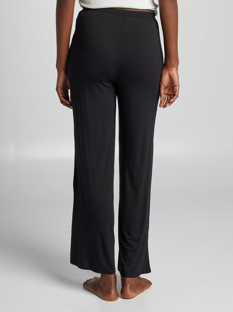 Calças de pijama largas fluidas Preto - Kiabi