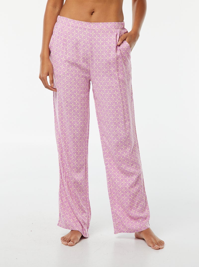 Calças de pijama largas VIOLETA - Kiabi