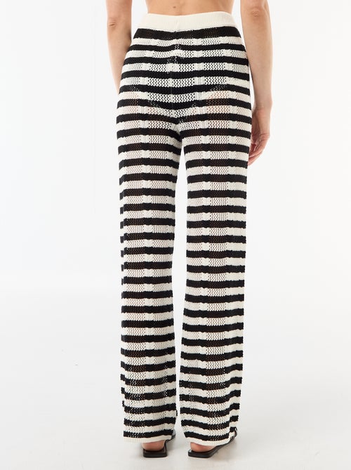 Calças de praia em malha de croché - Kiabi