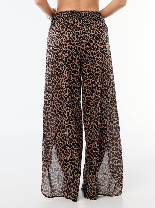 Calças de praia em viscose estampada - Kiabi