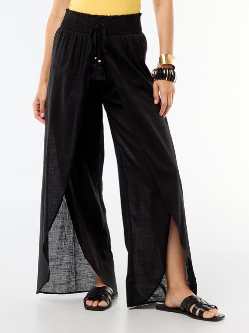 Calças de praia em viscose estampada - Kiabi