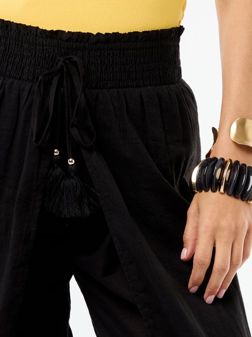 Calças de praia em viscose estampada - Kiabi