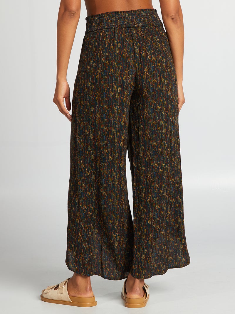 Calças de praia largas estampadas VERDE - Kiabi