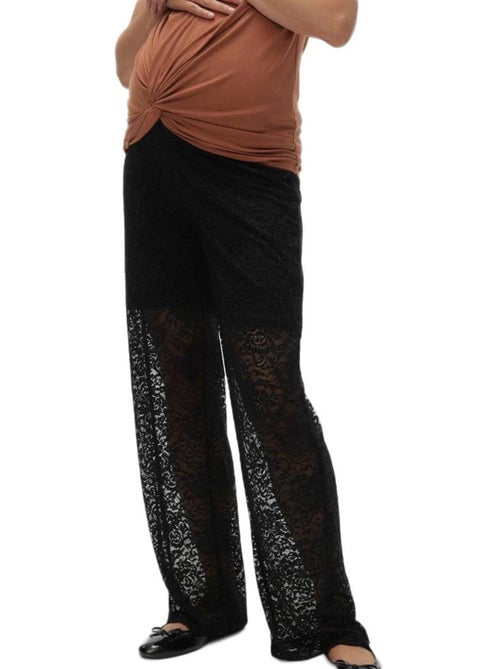 Calças de Renda Pretas para Mulher Mamalicious Barbara - Kiabi