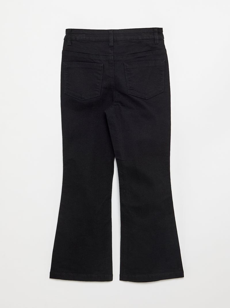 Calças de sarja - corte confortável Preto - Kiabi