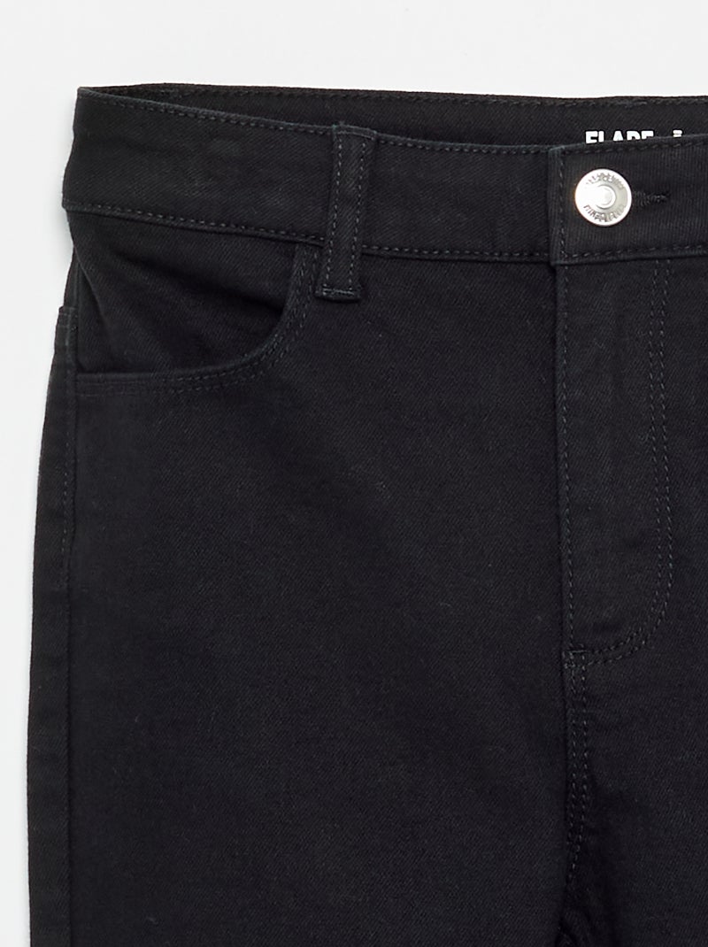 Calças de sarja - corte confortável Preto - Kiabi