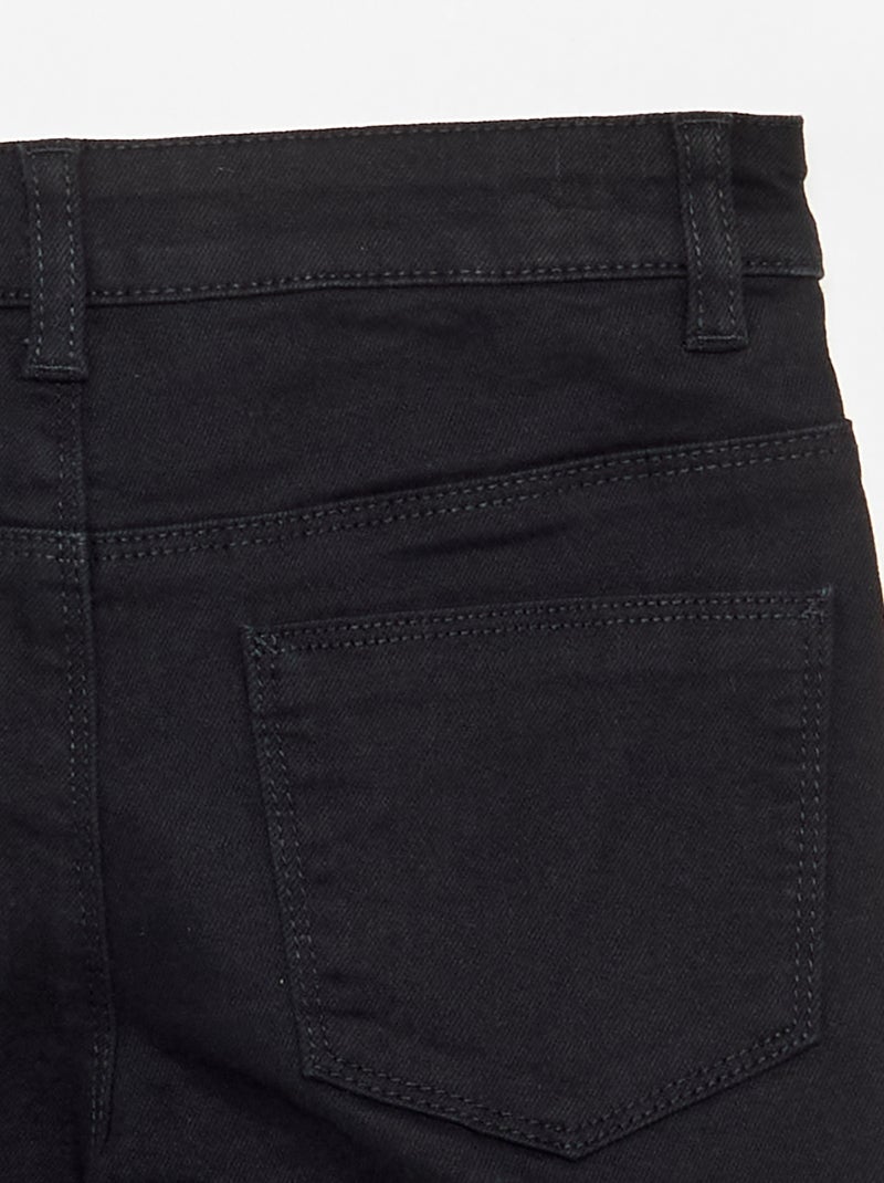 Calças de sarja - corte confortável Preto - Kiabi