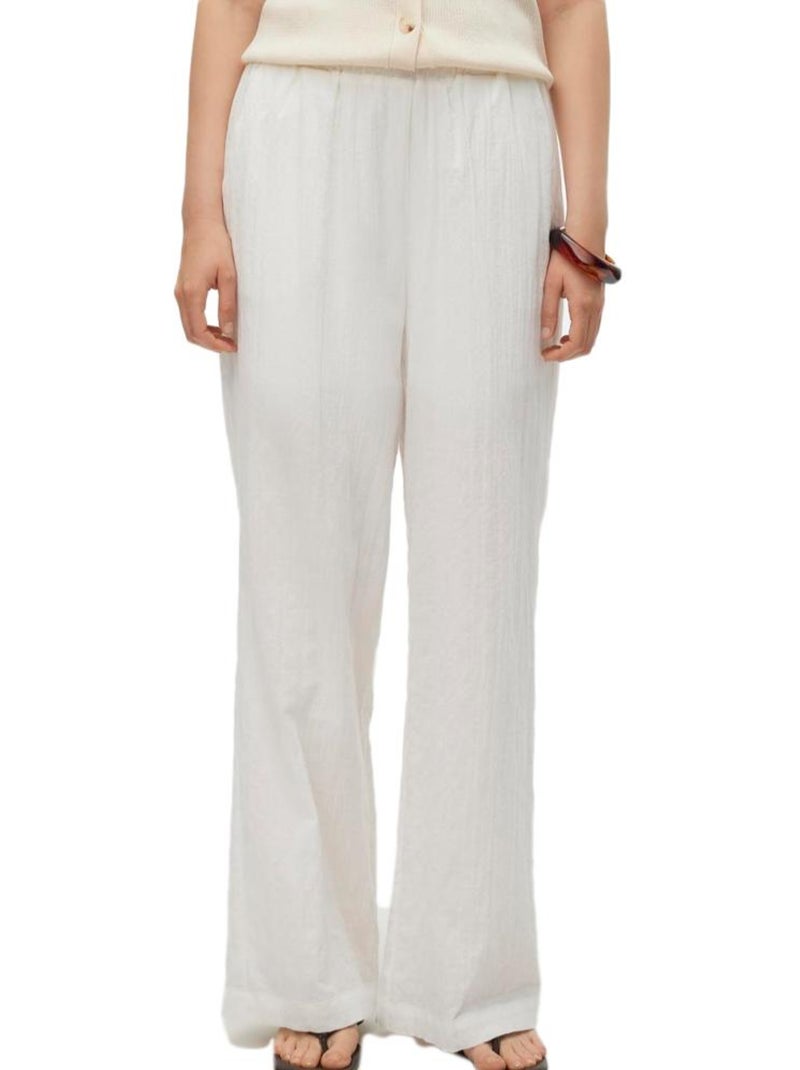 Calças de Sarja Brancas para Mulher Vero Moda Viola Branco - Kiabi