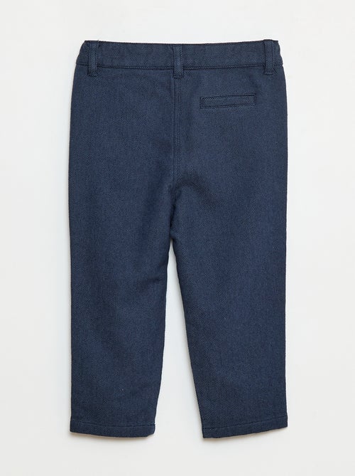 Calças de sarja com 2 bolsos verdadeiros - Kiabi