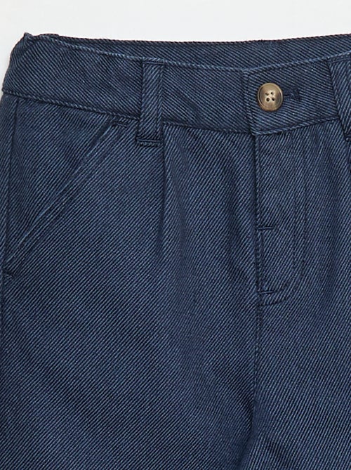 Calças de sarja com 2 bolsos verdadeiros - Kiabi