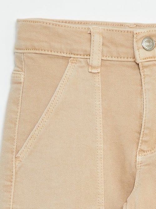 Calças de sarja com vários bolsos  - Corte mais justo - Kiabi