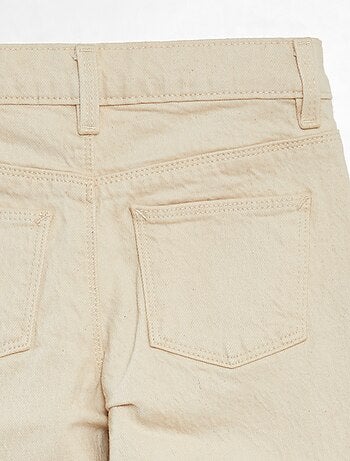 Calças de sarja com vários bolsos - Corte mais justo