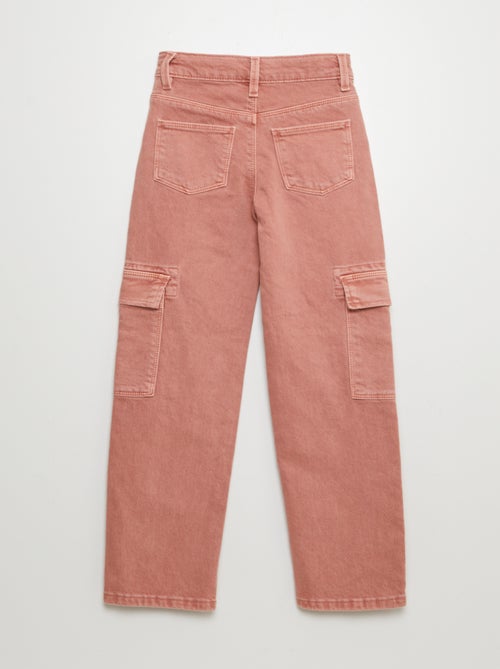 Calças de sarja com vários bolsos  - Corte mais justo - Kiabi