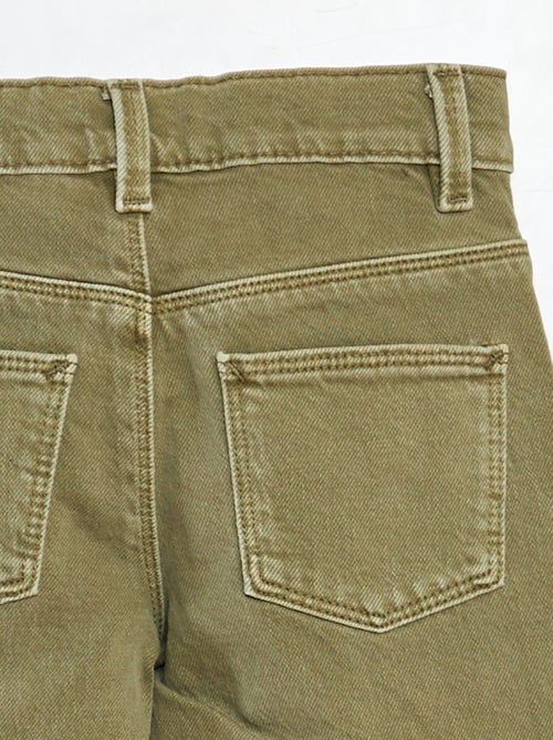 Calças de sarja com vários bolsos  - Corte mais justo - Kiabi