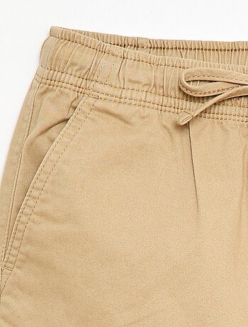 Calças de Sarja Lisas Multibolsos