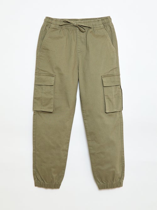 Calças de Sarja Lisas Multibolsos - Kiabi