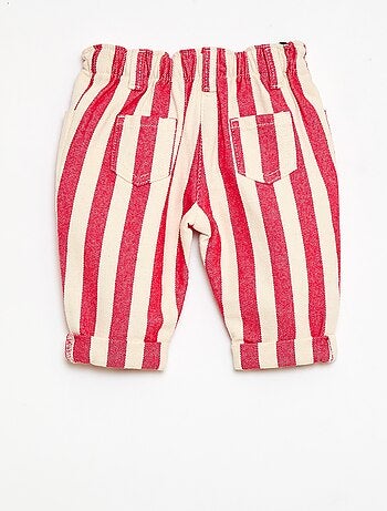 Calças de sarja paperbag