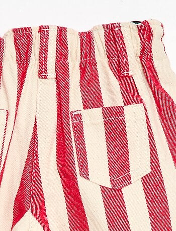 Calças de sarja paperbag