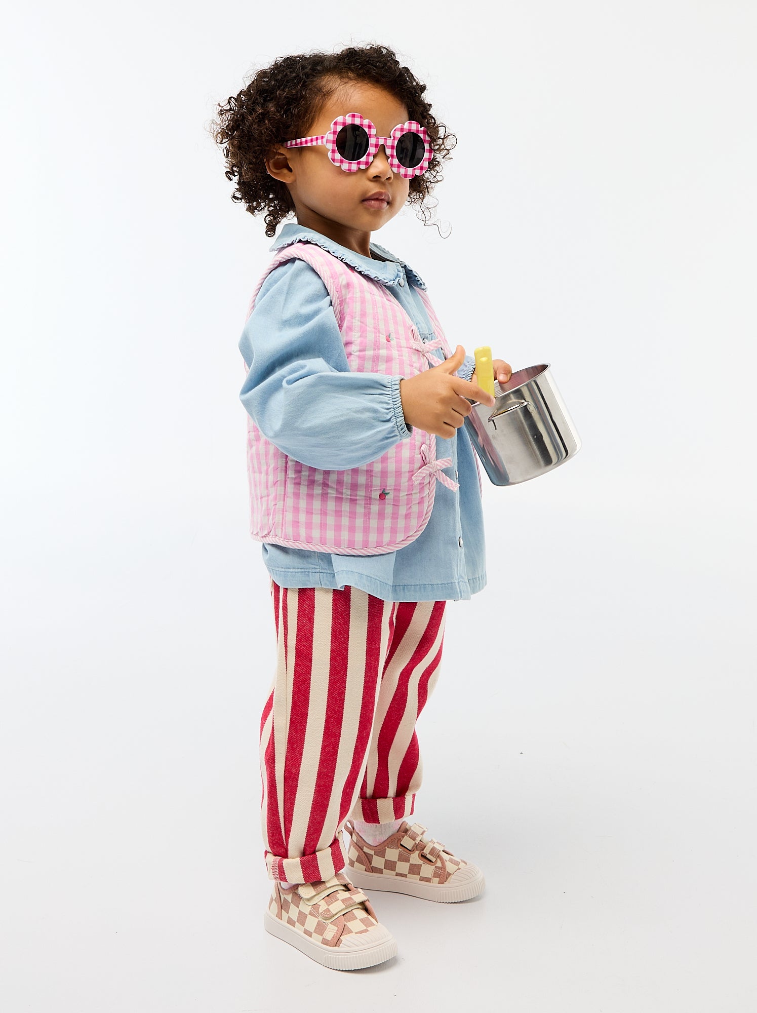 Calças de sarja paperbag