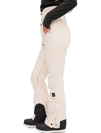 Calças de ski rosa claro slim para mulher o'neill total disorder