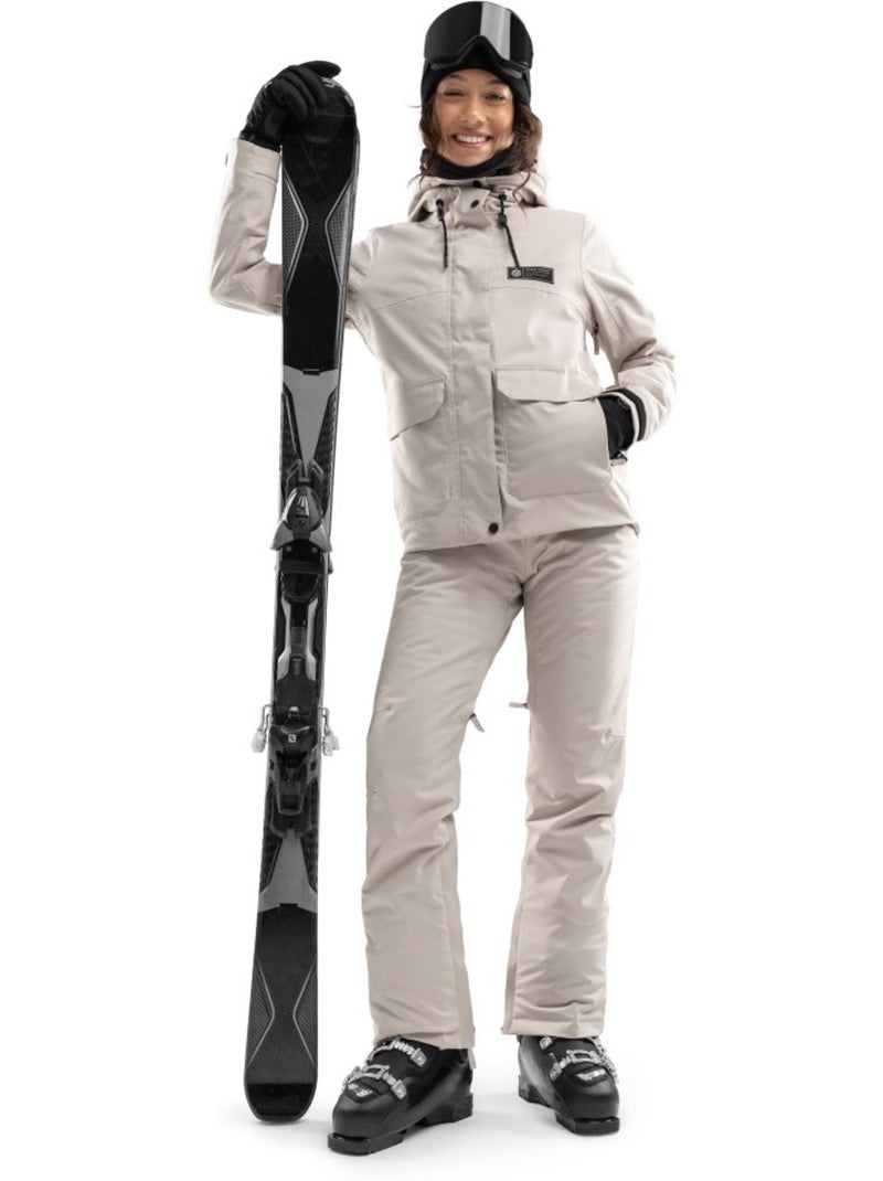 Calças de snowboard premium para mulher Bege - Kiabi
