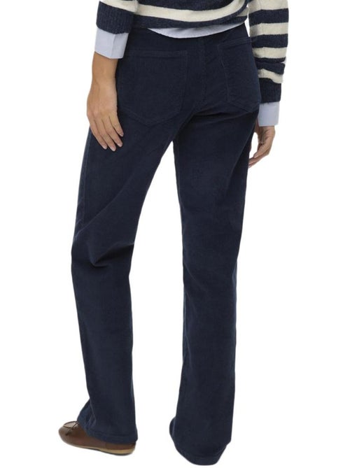 Calças de Veludo Azuis-Marinho Lisa Vero Moda para Mulher - Kiabi Calças de Veludo Azuis-Marinho Lisa Vero Moda para Mulher - Kiabi