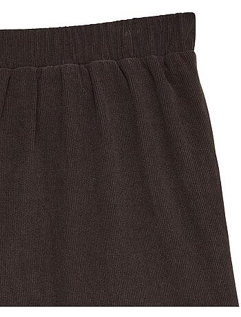 Calças de veludo castanho escuro vero moda melly para mulher