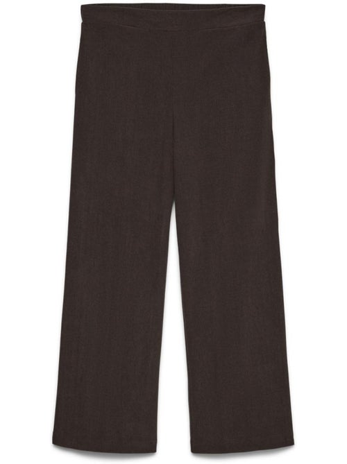 Calças de veludo castanho escuro vero moda melly para mulher - Kiabi Calças de veludo castanho escuro vero moda melly para mulher - Kiabi